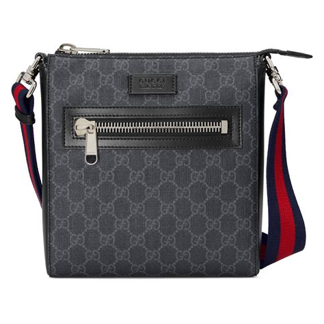 black gucci shoulder bag mens|Gucci satchel bag men's.